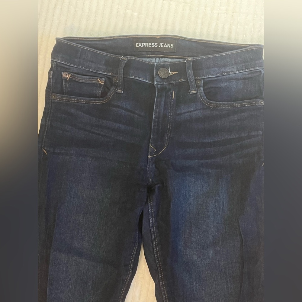 Express Women’s Supersoft Midrise Blue Jeans 4 Short BUNDLE - Picture 4 of 10